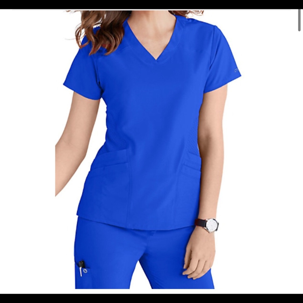 Barco One Scrub Top in Cobalt
